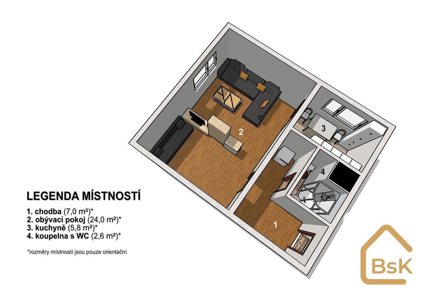 Byt 1+1 · 40 m² · Tanvald, okres Jablonec nad Nisou, Liberecký kraj - 3