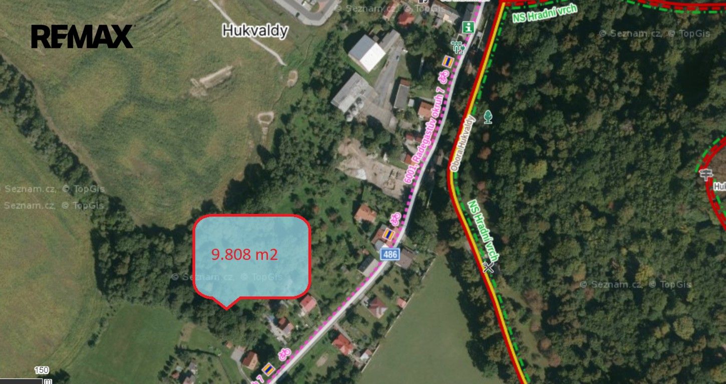 Pozemky pro bydlení, Hukvaldy, 9 808 m²