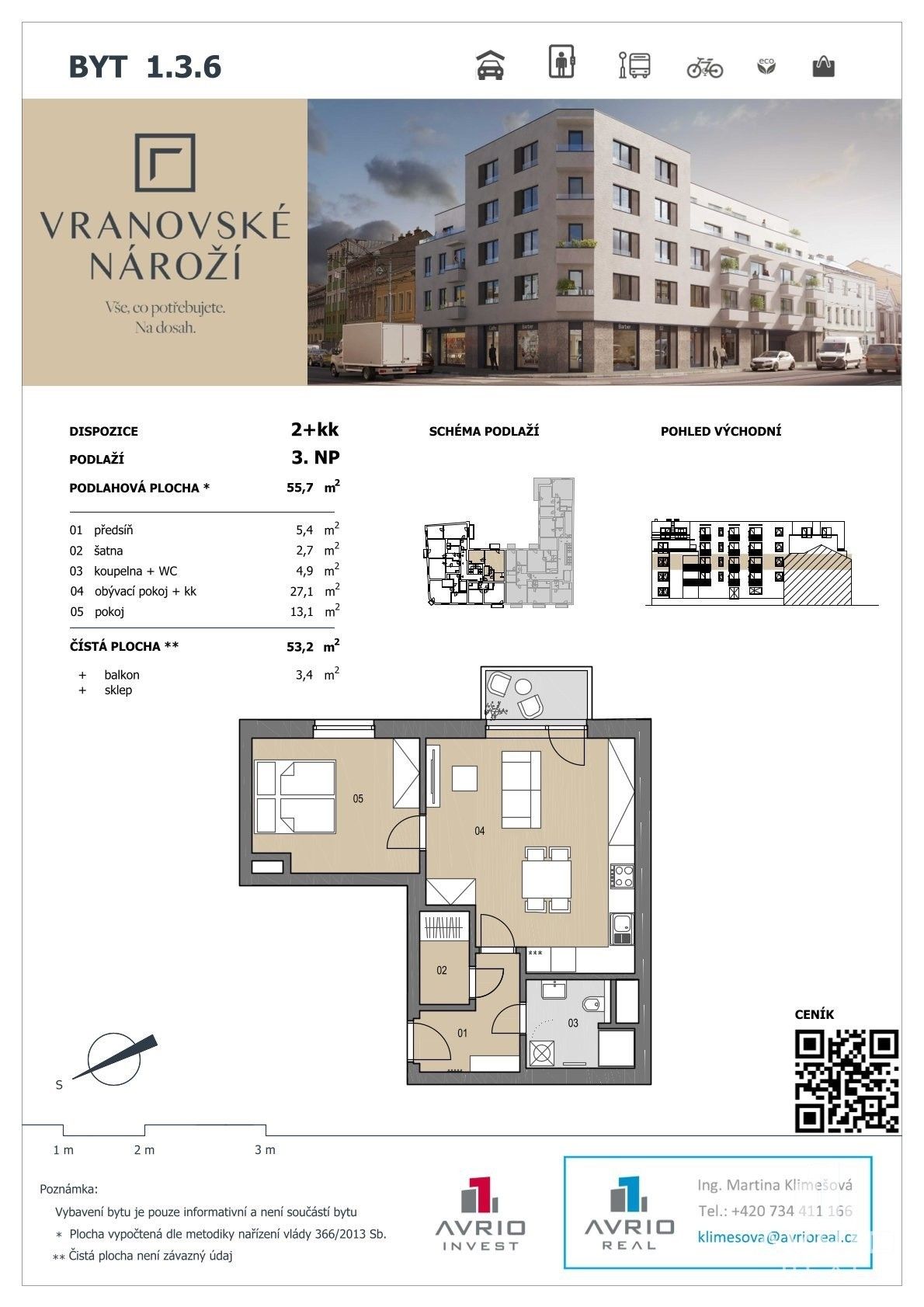 Prodej byt 2+kk - Vranovská, Brno Husovice, 53 m² - 5