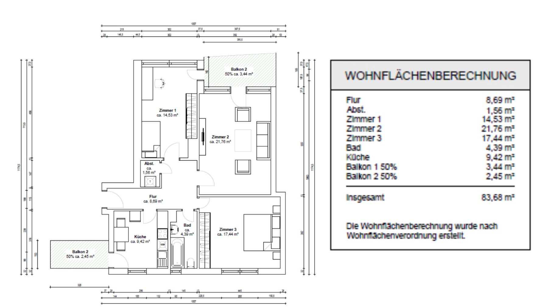 3+1, Gartenstr. 32 Karlsruhe Südweststadt Baden-Württemberg 76133, 84 m² - 1