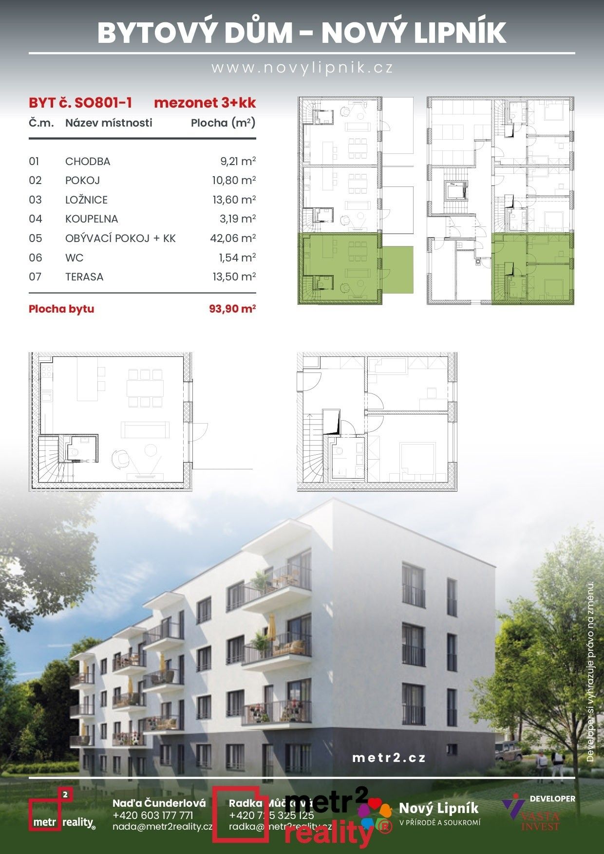 Prodej byt 3+kk - Na Výsluní, Lipník nad Bečvou I-Město, 80 m²