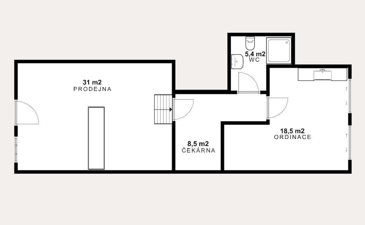 Pronájem obchodní prostory - Moskevská, Česká Lípa, 63 m²