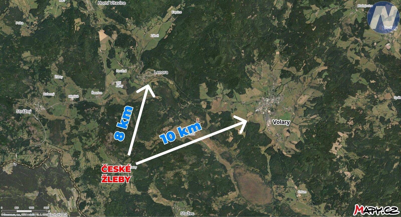 Prodej pozemek pro bydlení - Stožec, 4 283 m² - 5