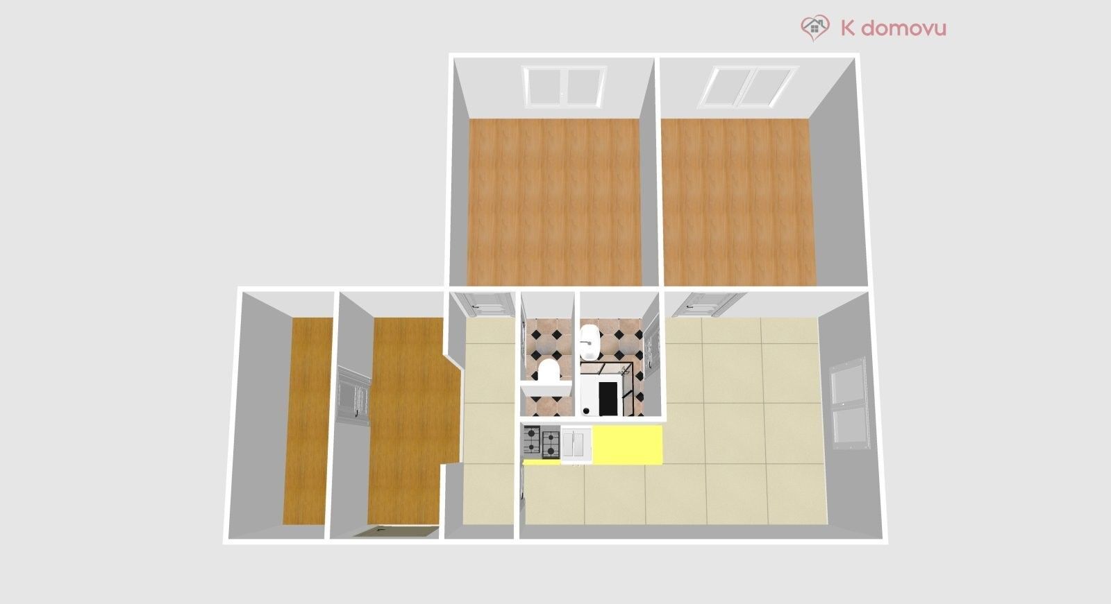2+1, Velká Dlážka, Přerov, 47 m² - 2