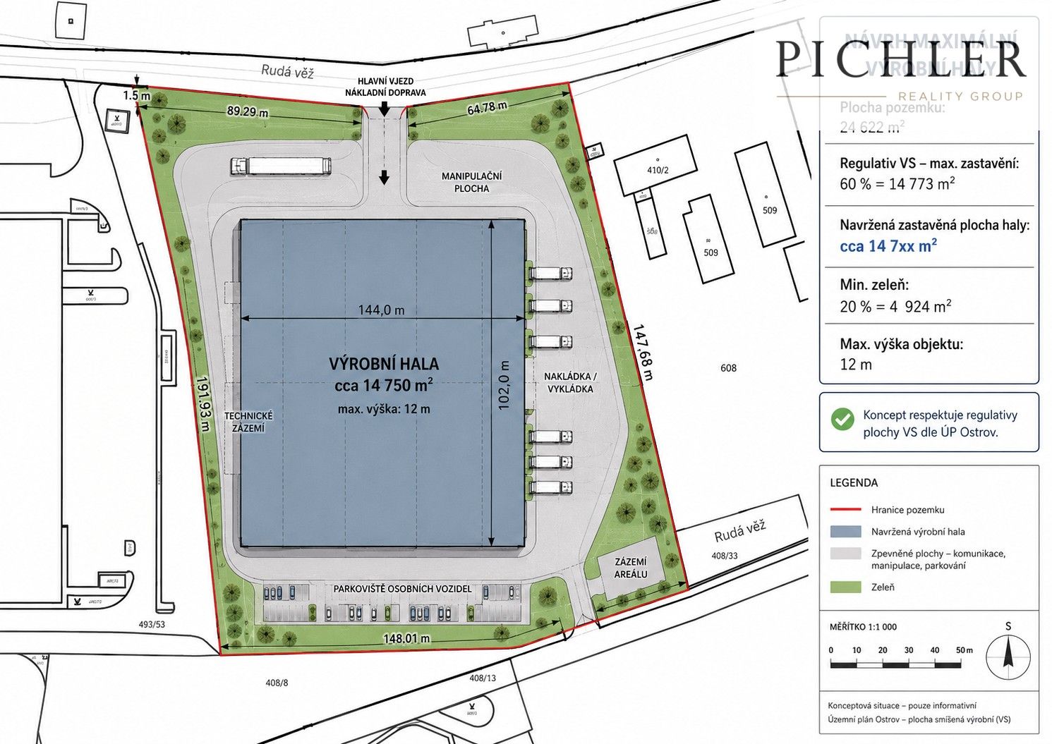 Komerční pozemek · 24 622 m² · Ostrov - 4