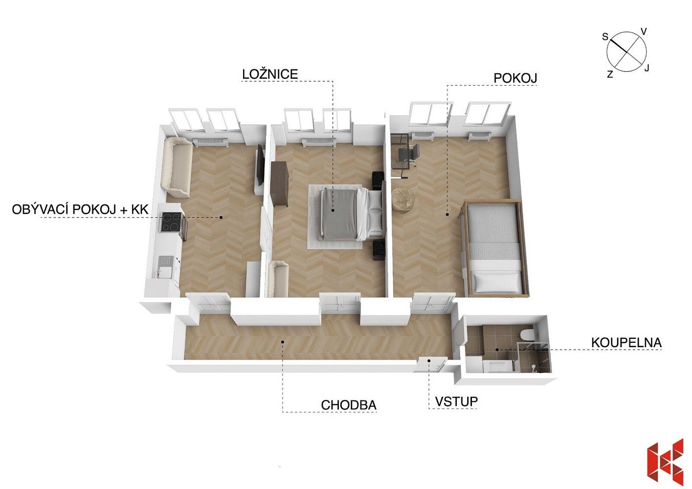 Byt 3+kk · 81 m² · Růžová, Praha 1 - Nové Město - 3