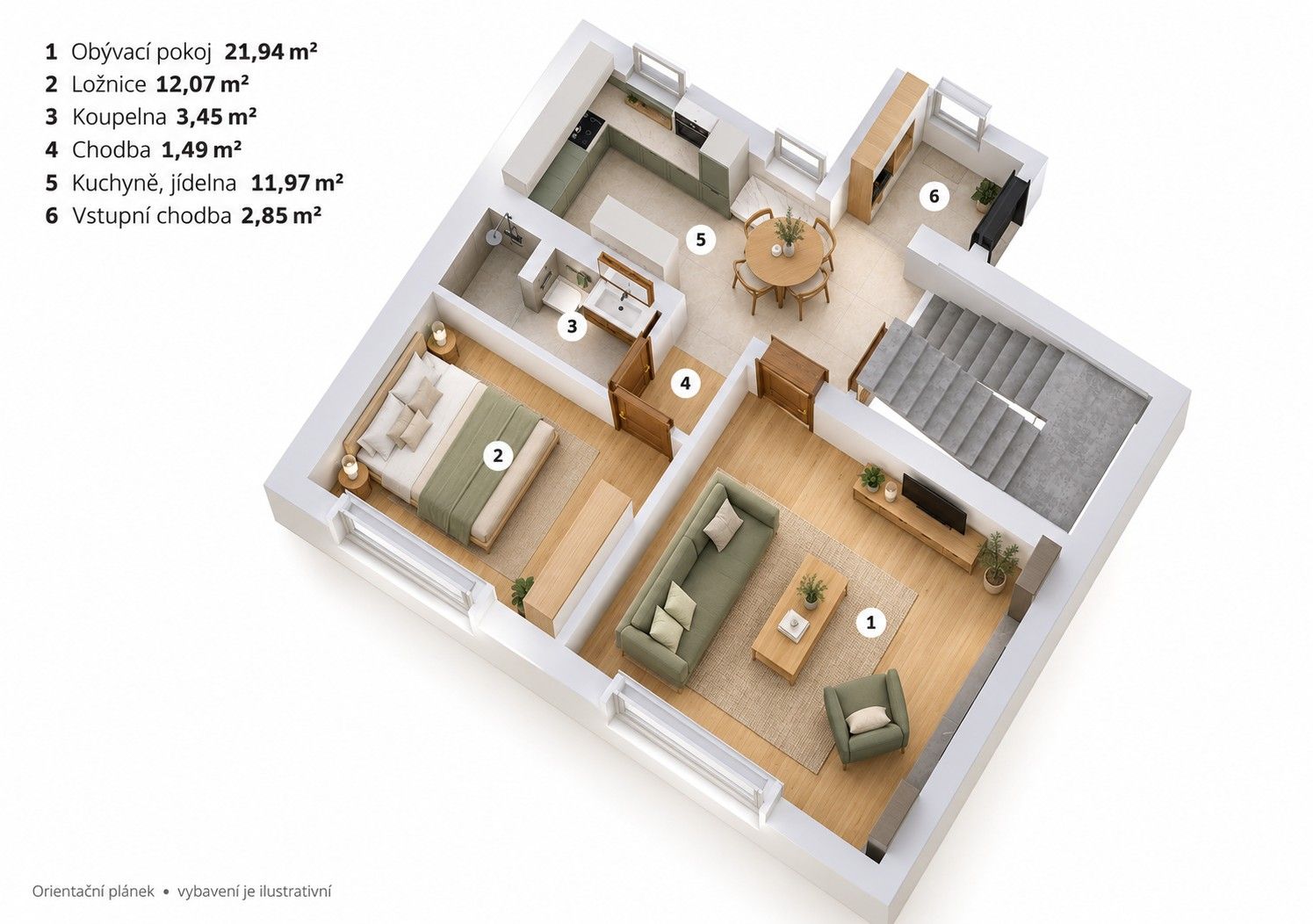 2+1, Bydžovská, Praha - Klánovice, 54 m² - 2