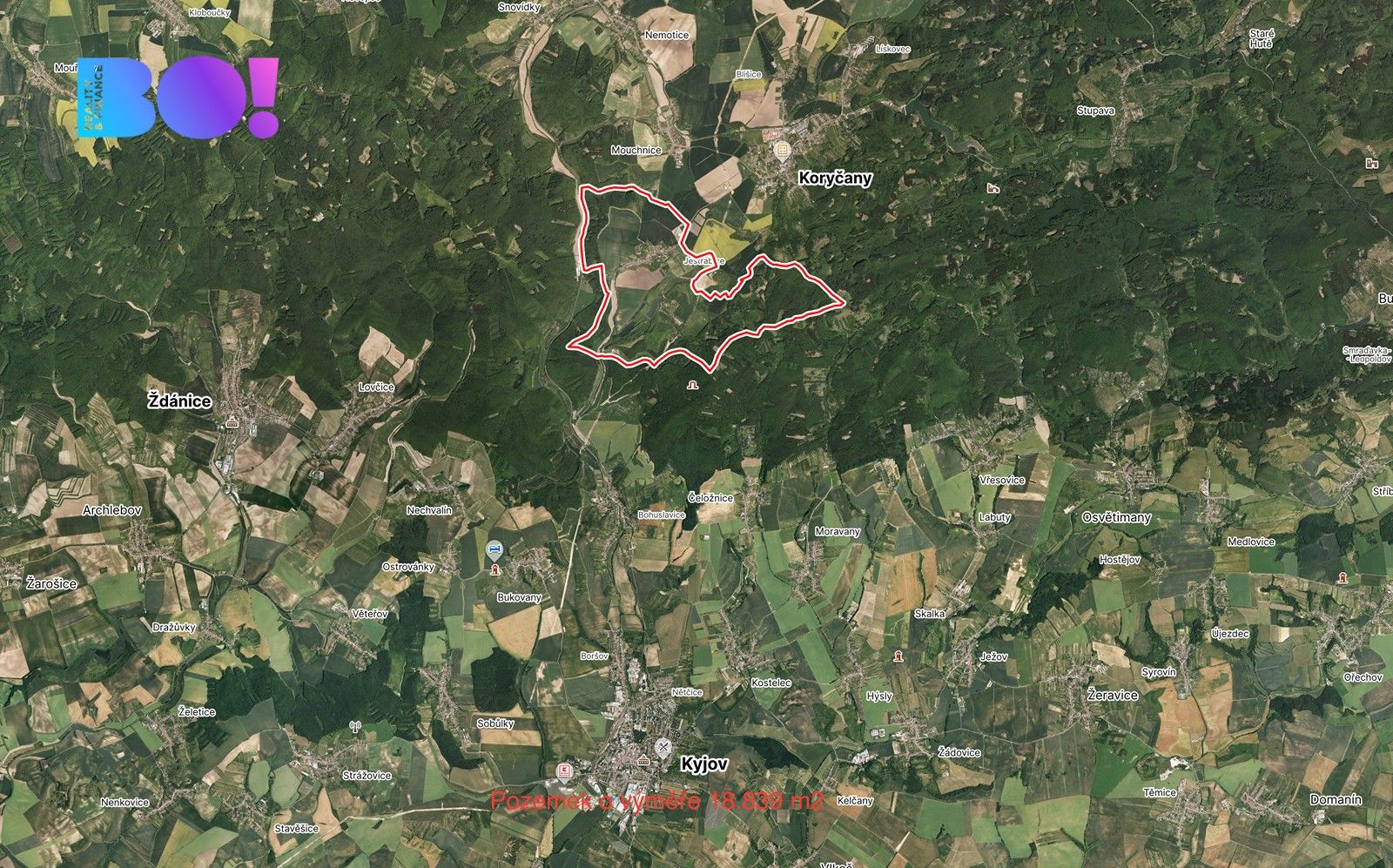 Prodej zemědělský pozemek - Kunín, 18 m²