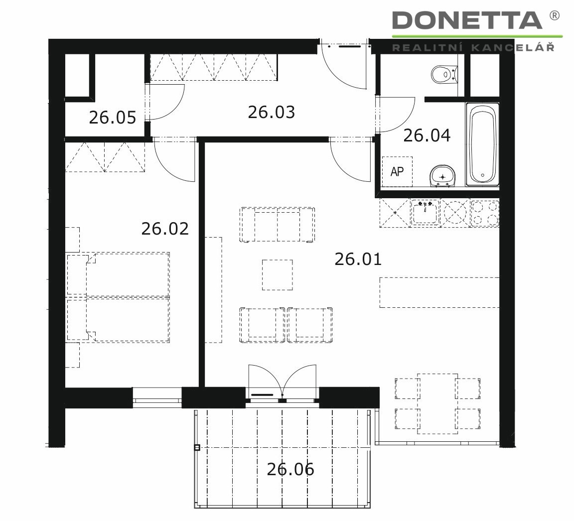 Byt 2+kk · 60 m² · K Meteoru, Hradec Králové Svobodné Dvory - 4