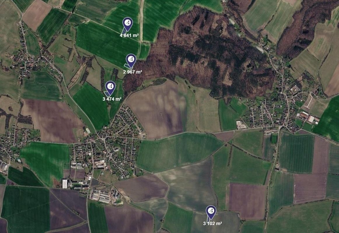 Prodej zemědělský pozemek - Semčice, 14 384 m² - 5