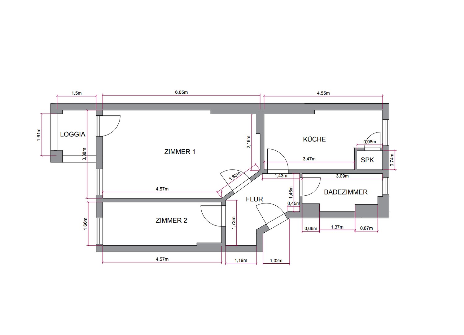 2+1, Berlin Prenzlauer Berg Berlin 10439, 50 m² - 1