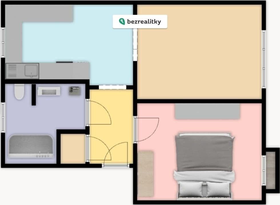 2+1, Pod Školou 2269, Ústí nad Labem Ústí nad Labem-centrum, 55 m² - 2