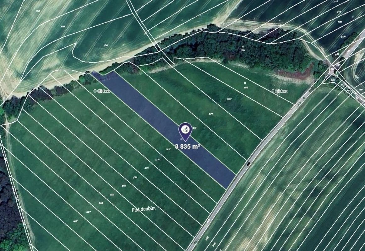 Zemědělské pozemky, Velký Újezd, 3 835 m²