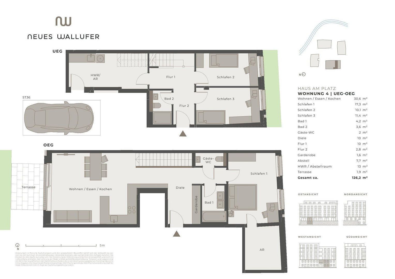 4+1, Moislinger Allee 9k Lübeck Sankt Lorenz Süd Schleswig-Holstein 23558, 126 m² - 2