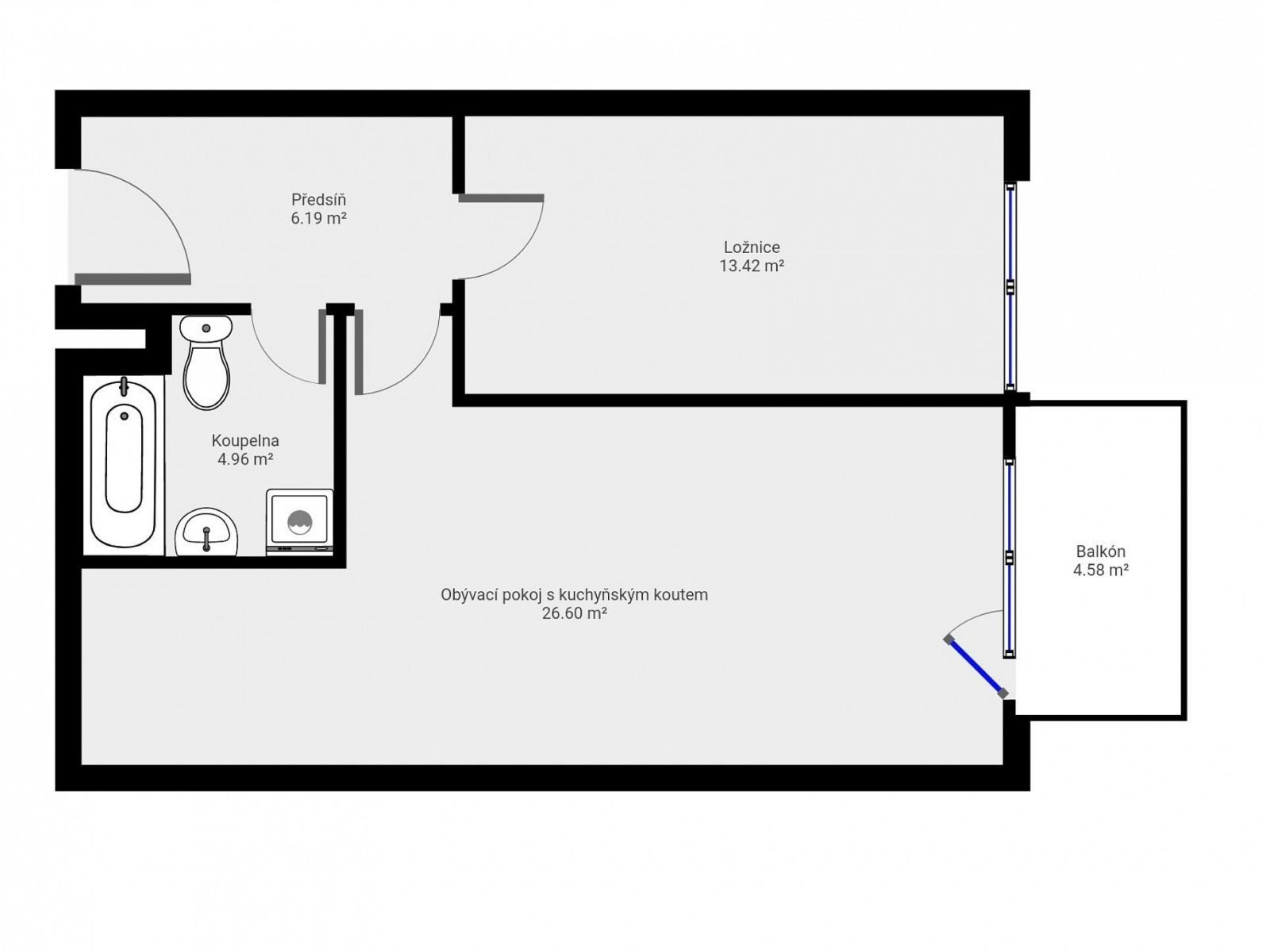 Byt 2+kk · 51 m² · U Hostavického potoka, Praha - Hostavice - 3