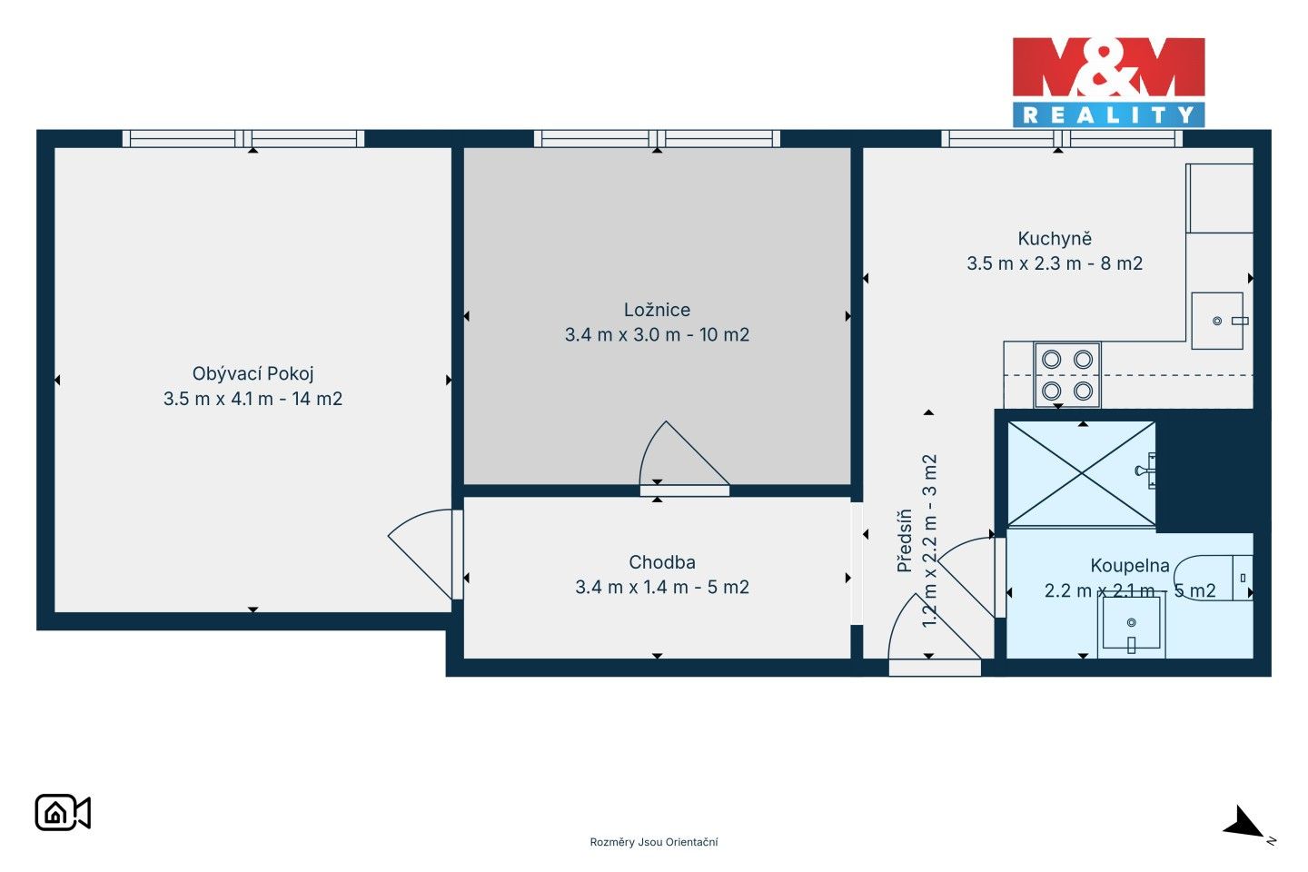 Prodej byt 2+1 - Sadová, Adamov, 44 m² - 5