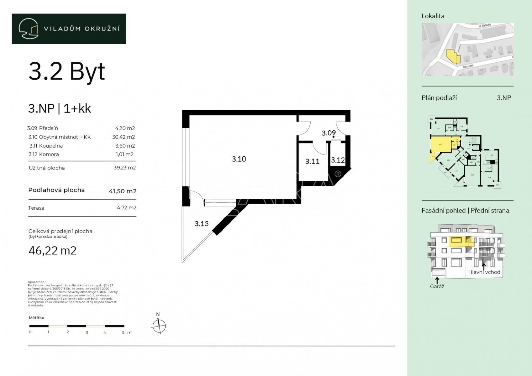 1+kk, Okružní , Praha, 41 m² - 2