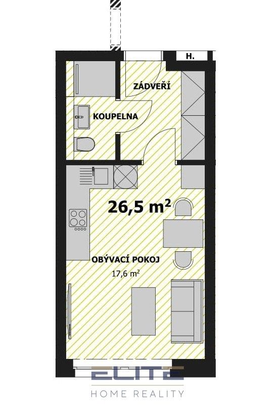 Byt 1+kk · 25 m² · Boženy Němcové 500, Liberec V-Kristiánov - 3
