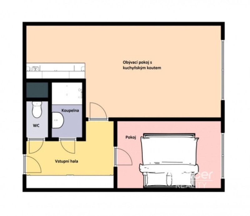2+kk, V Malém háji, Odolena Voda, 43 m² - 2
