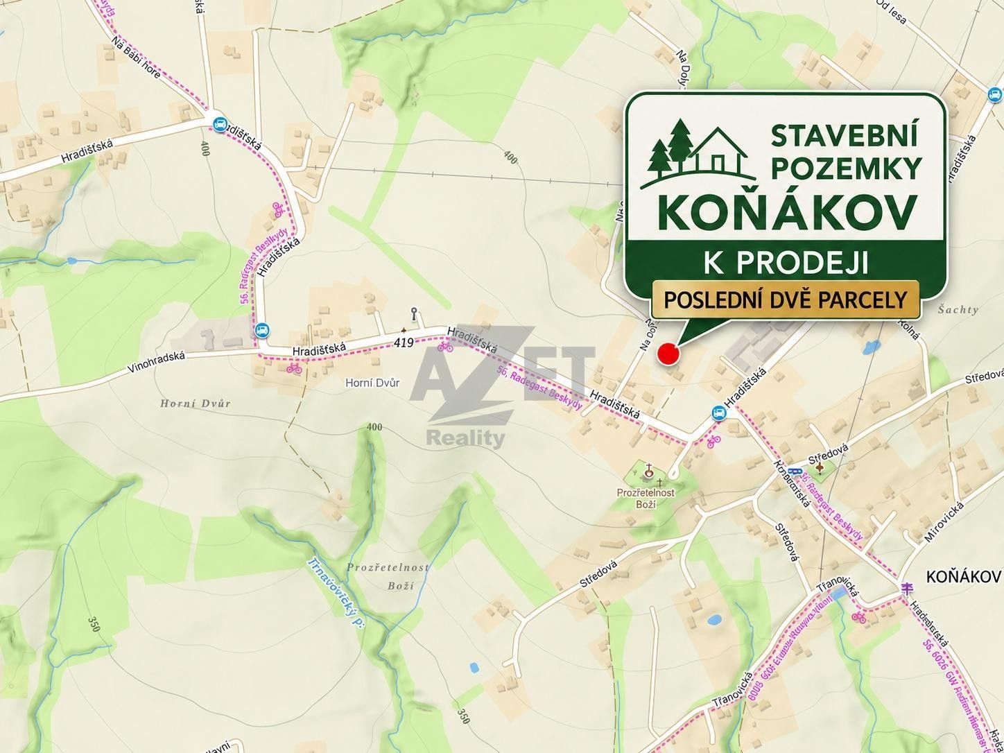 Pozemky pro bydlení, Hradišťská, Český Těšín, 1 044 m² - 1