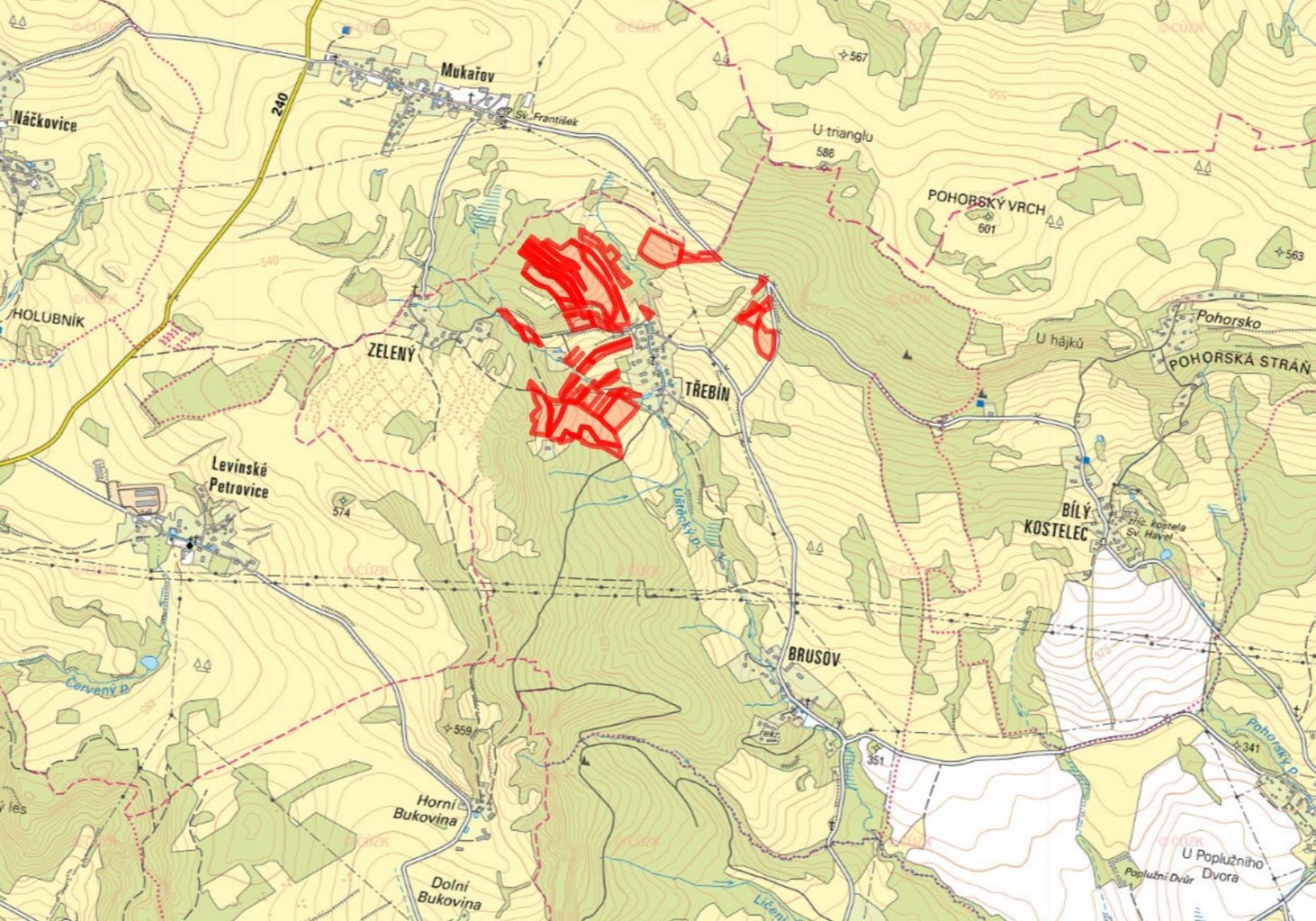 Prodej louka - Brusov, Úštěk