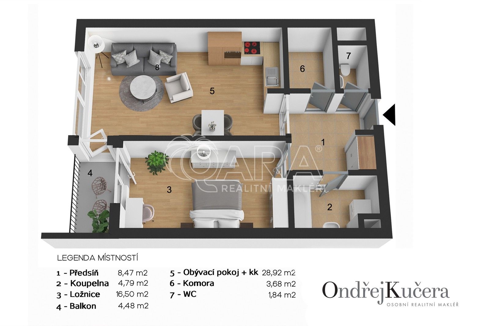 Pronájem byt 2+kk - Korunní, Praha, 69 m²