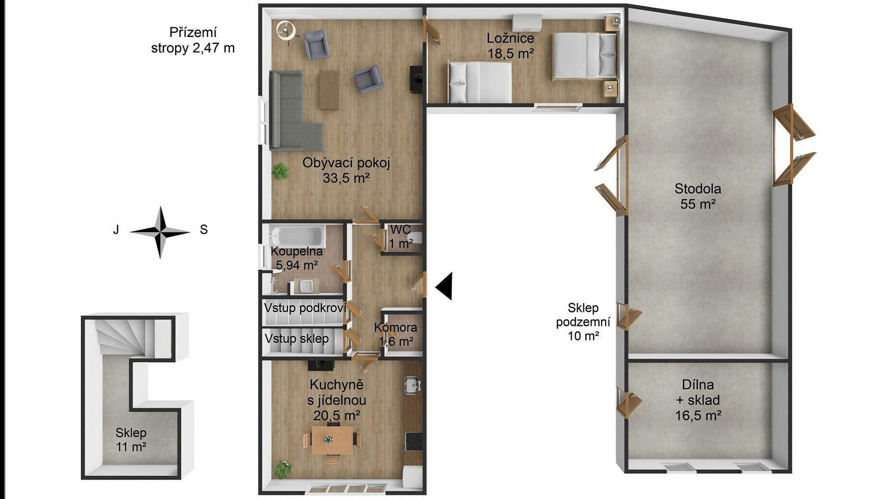 Prodej chalupa - Řemíčov, okres Tábor, Jihočeský kraj, 95 m² - 5