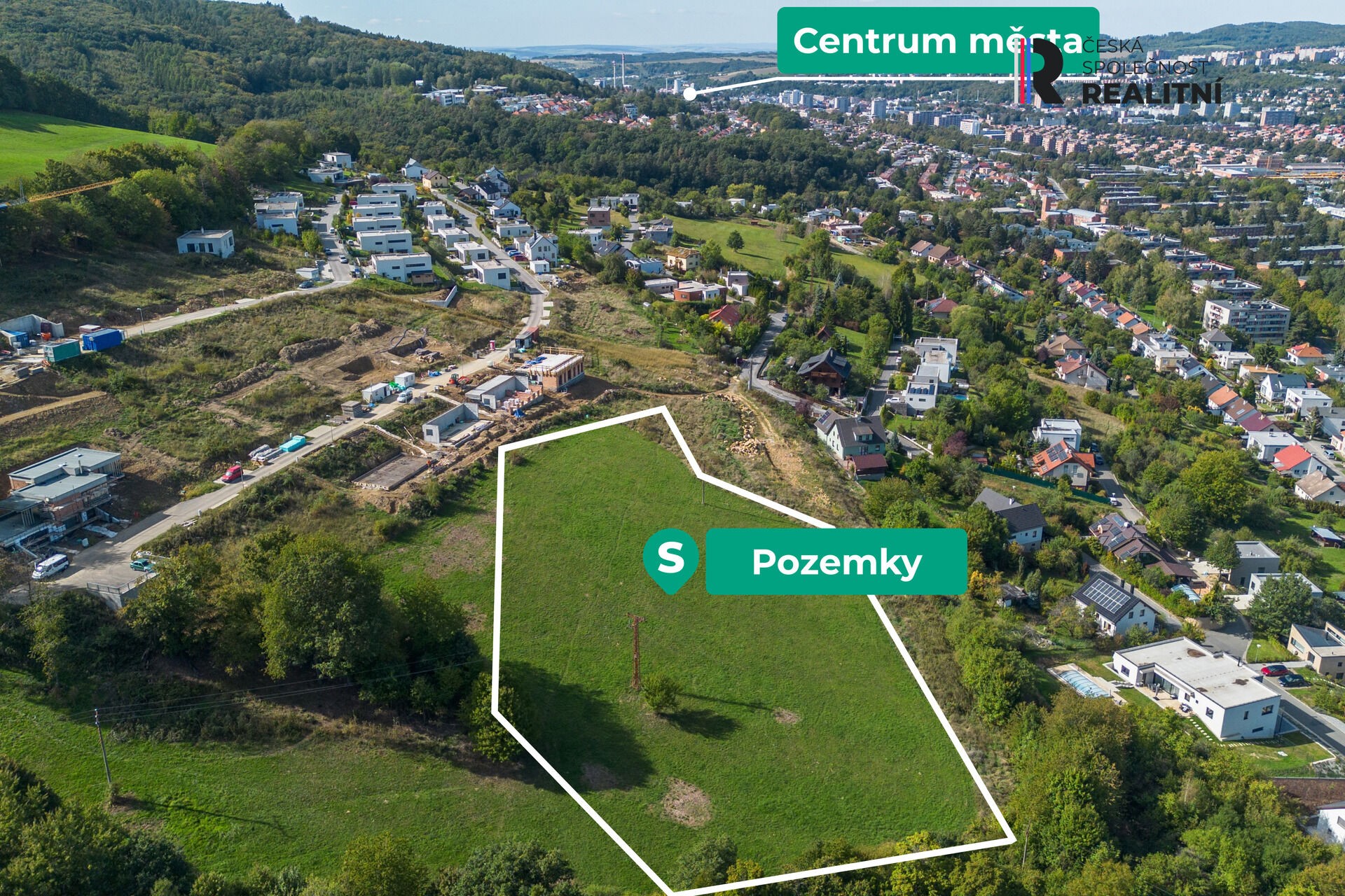 Pozemky pro bydlení, Příluky, Zlín, 8 375 m² - 2