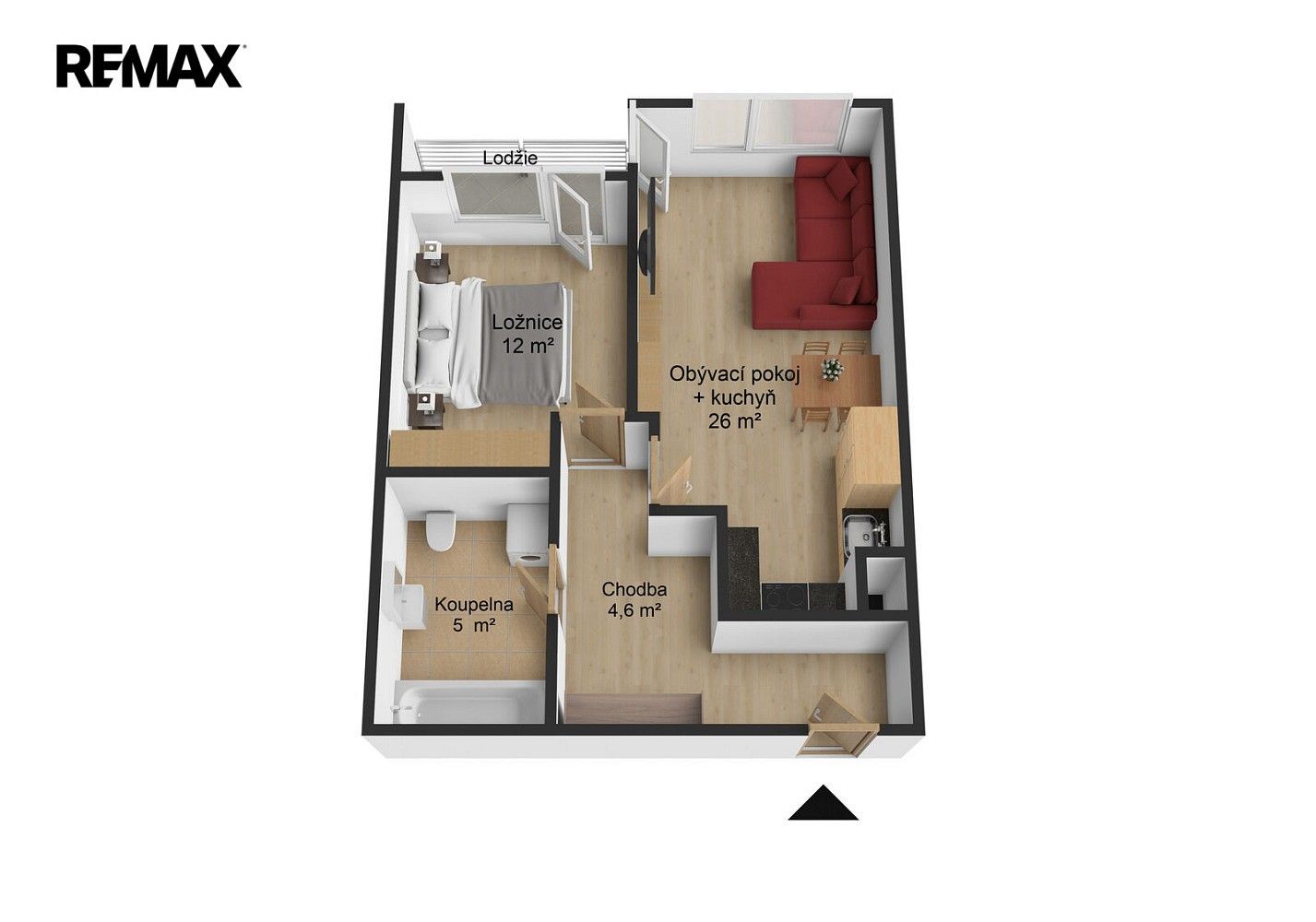 Byt 2+kk · 48 m² · Praha - Hlubočepy, okres Praha 5, Hlavní město Praha - 3