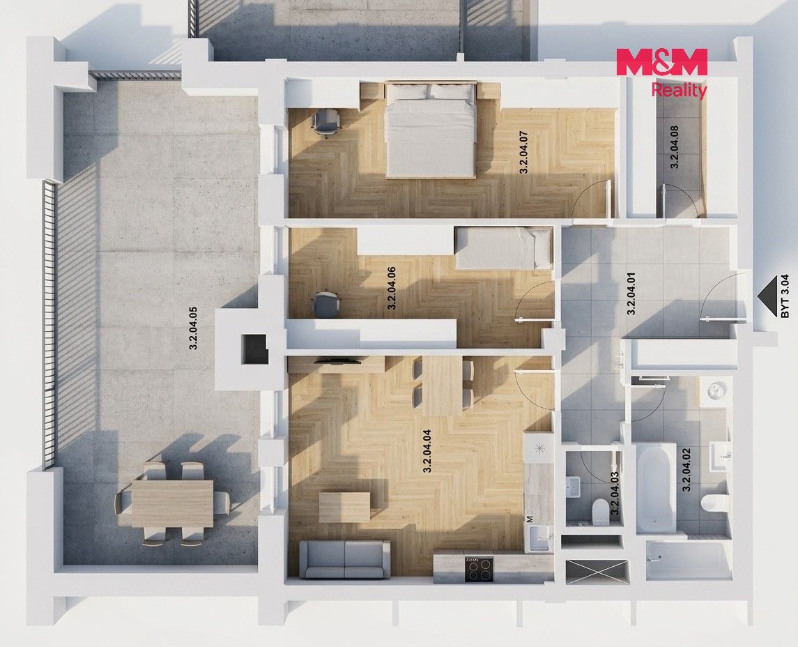 Byt 3+kk · 83 m² · Ponětovická, Brno - 4