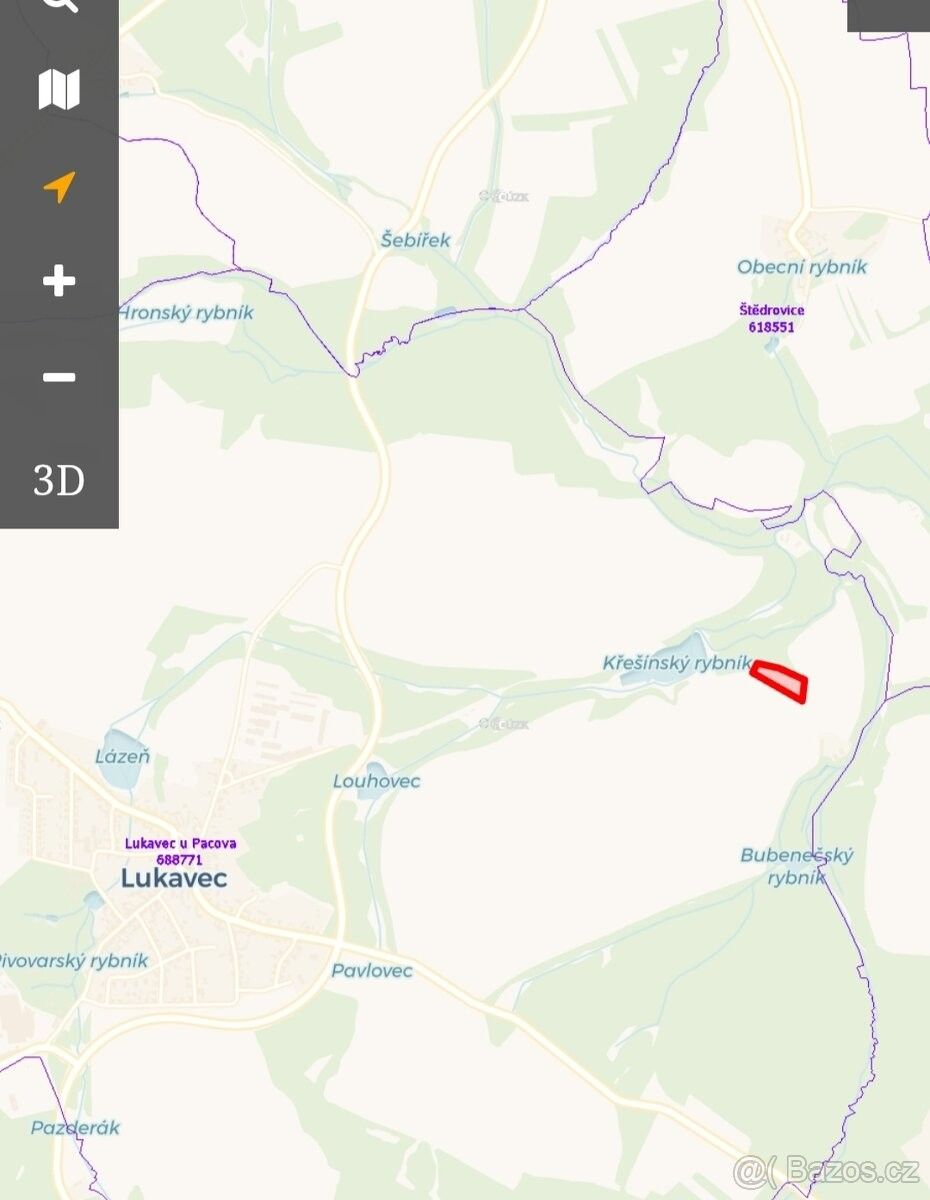 Prodej pozemek pro bydlení - Lukavec u Pacova, 394 26