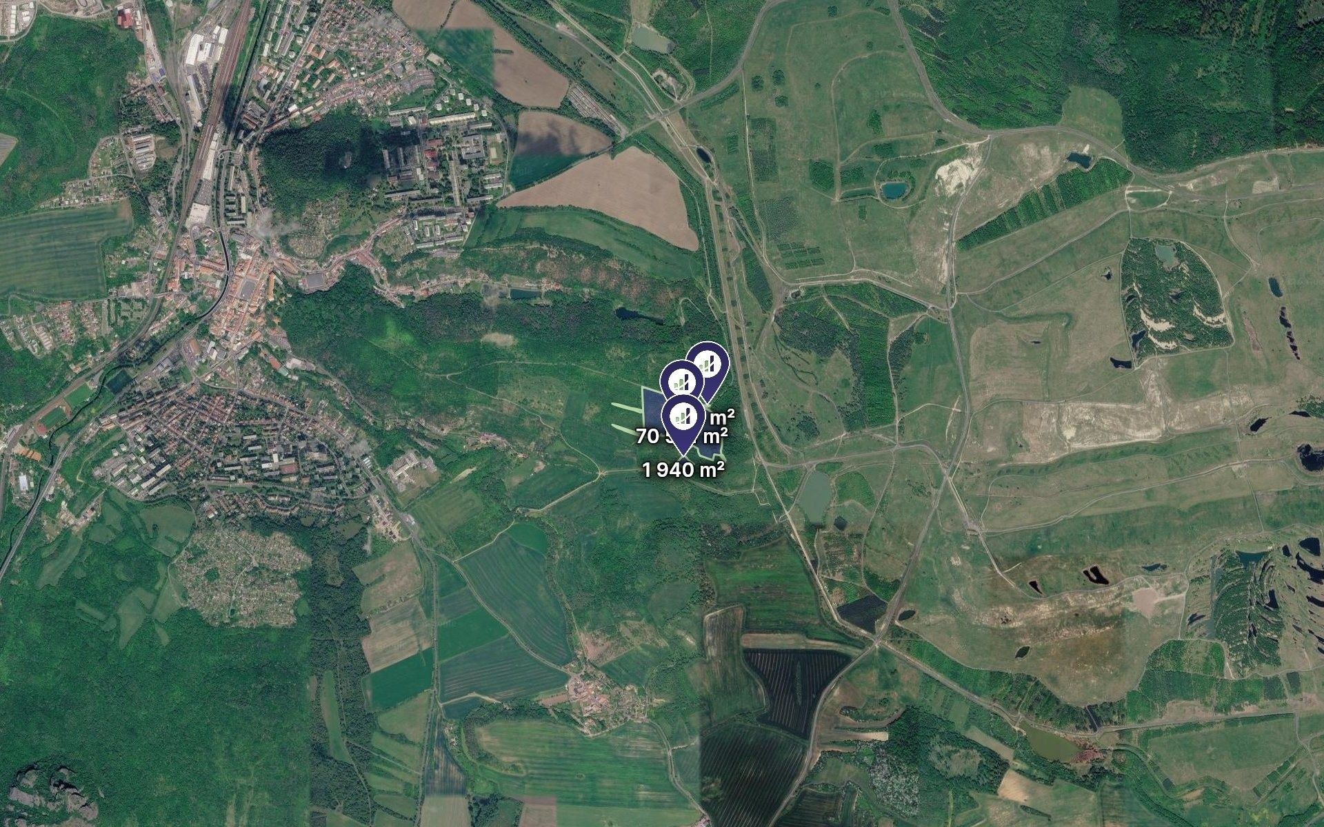 Louky, Bílina, 72 554 m² - 2