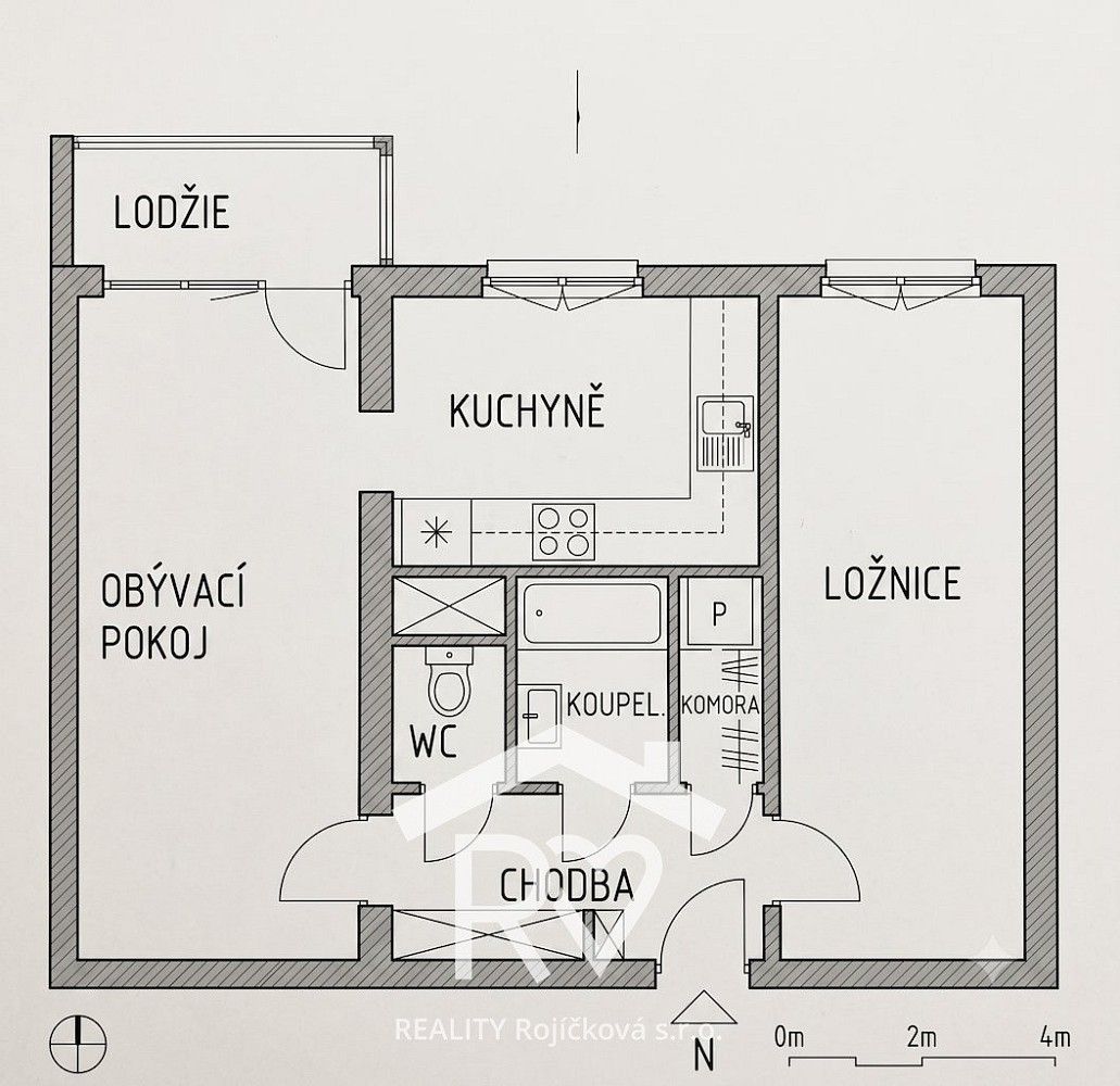 Byt 2+1, 52 m²