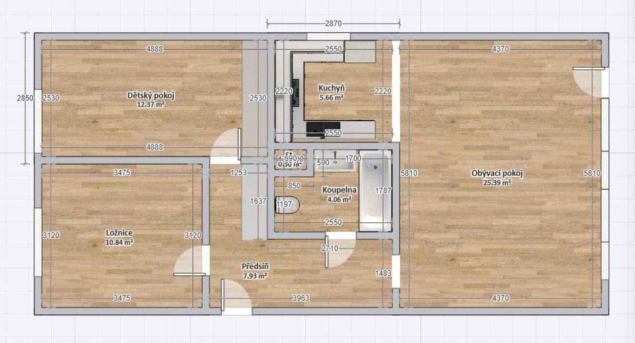 Byt 3+1 · 69 m² · Nezvalova 1821, Litoměřice Předměstí - 3