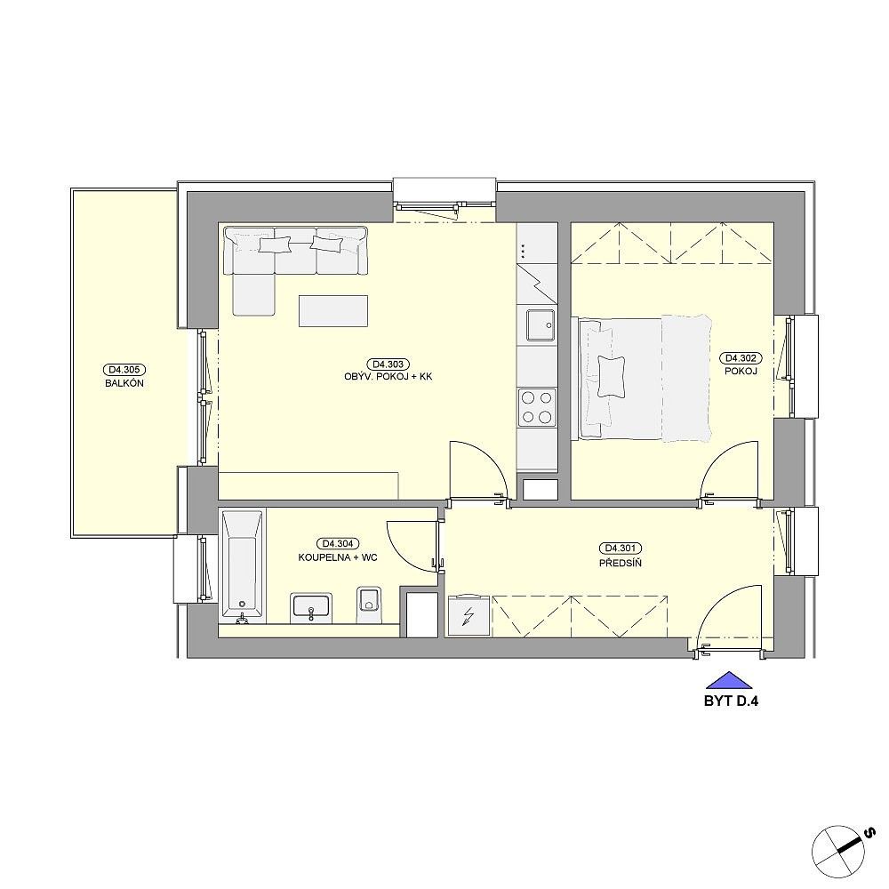 2+kk, Hanušovice, okres Šumperk, Olomoucký kraj, 48 m² - 2