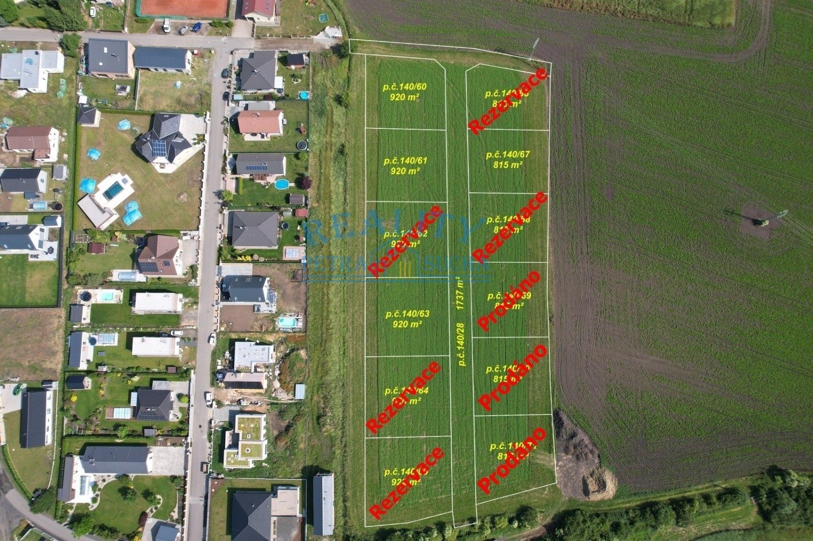 Pozemky pro bydlení, Kolomuty, 920 m²