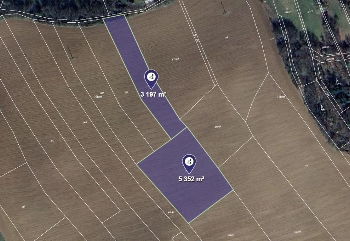 Zemědělské pozemky, Ondřejov, 2 701 m²