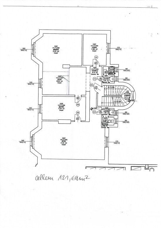 Pronájem kancelář - Politických vězňů, Beroun, 132 m²