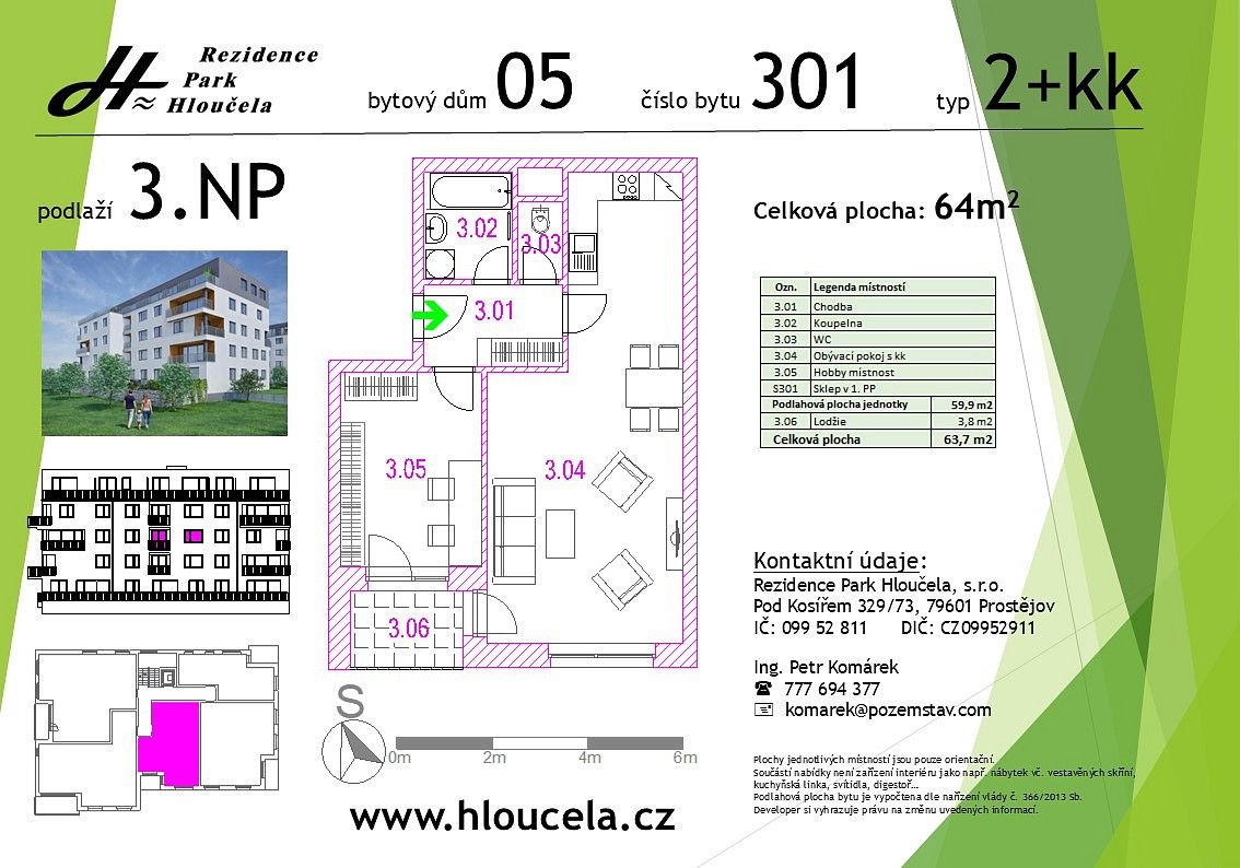 Byt 2+kk · 59,9 m² · Prostějov, Olomoucký kraj - 3