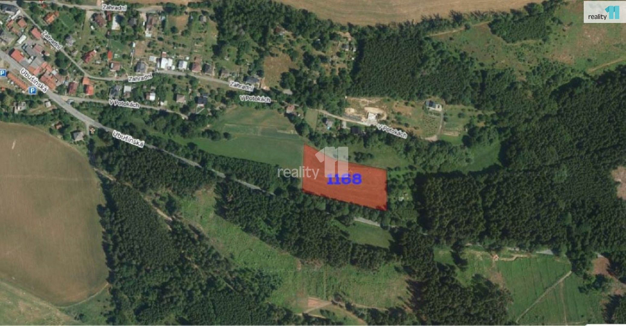 Louky, Benátky, Jimramov, 11 779 m²