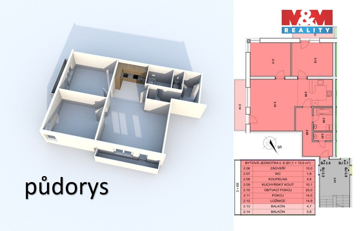 3+kk, Beskydy, 81 m² - 2
