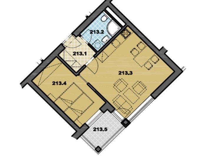 2+kk, Pod Hrází, Český Krumlov, 42 m²