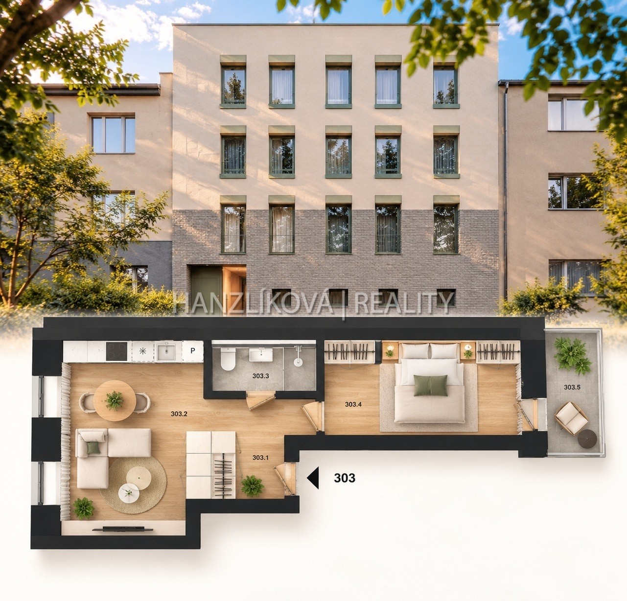 2+kk, Ledenická 653, České Budějovice 5, 40 m² - 2