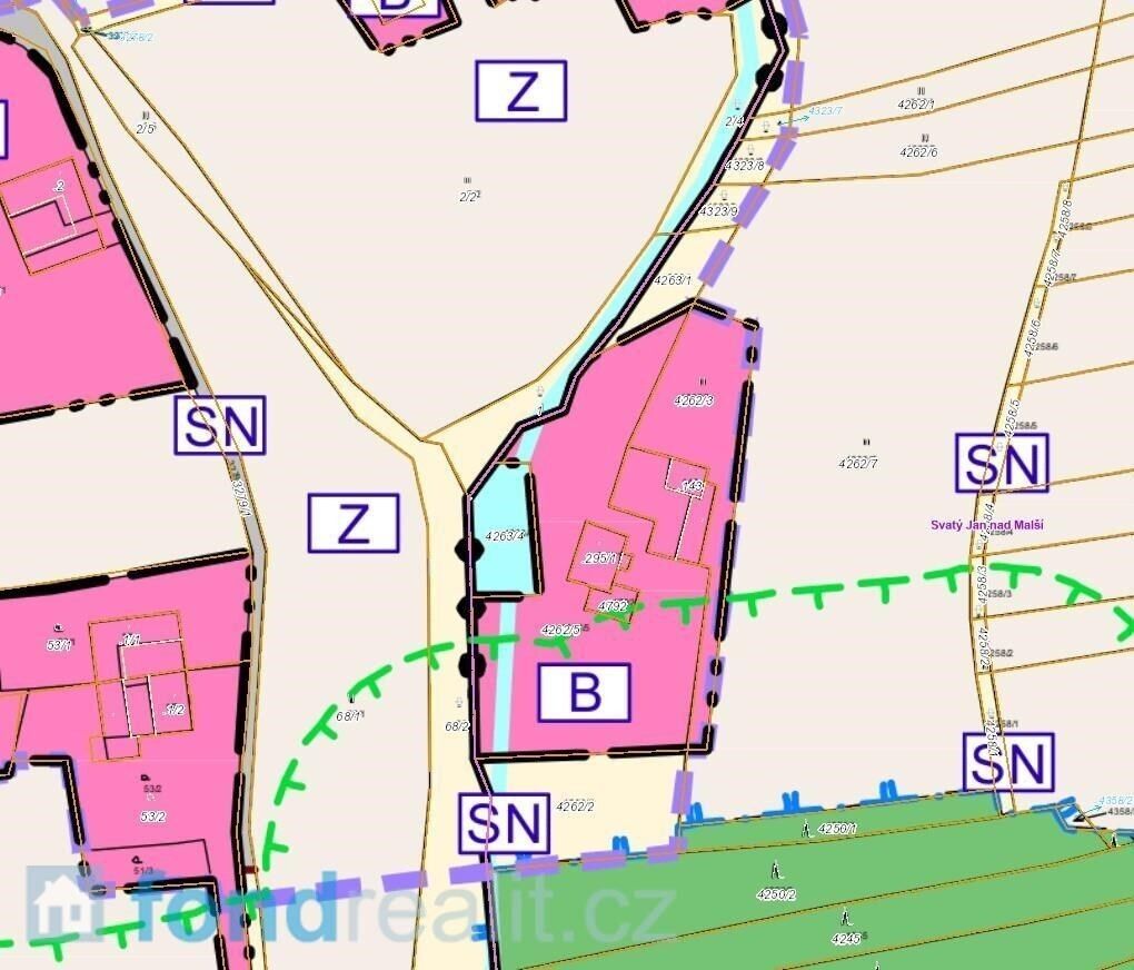 Pozemek · 410 m² · Svatý Jan nad Malší - 3