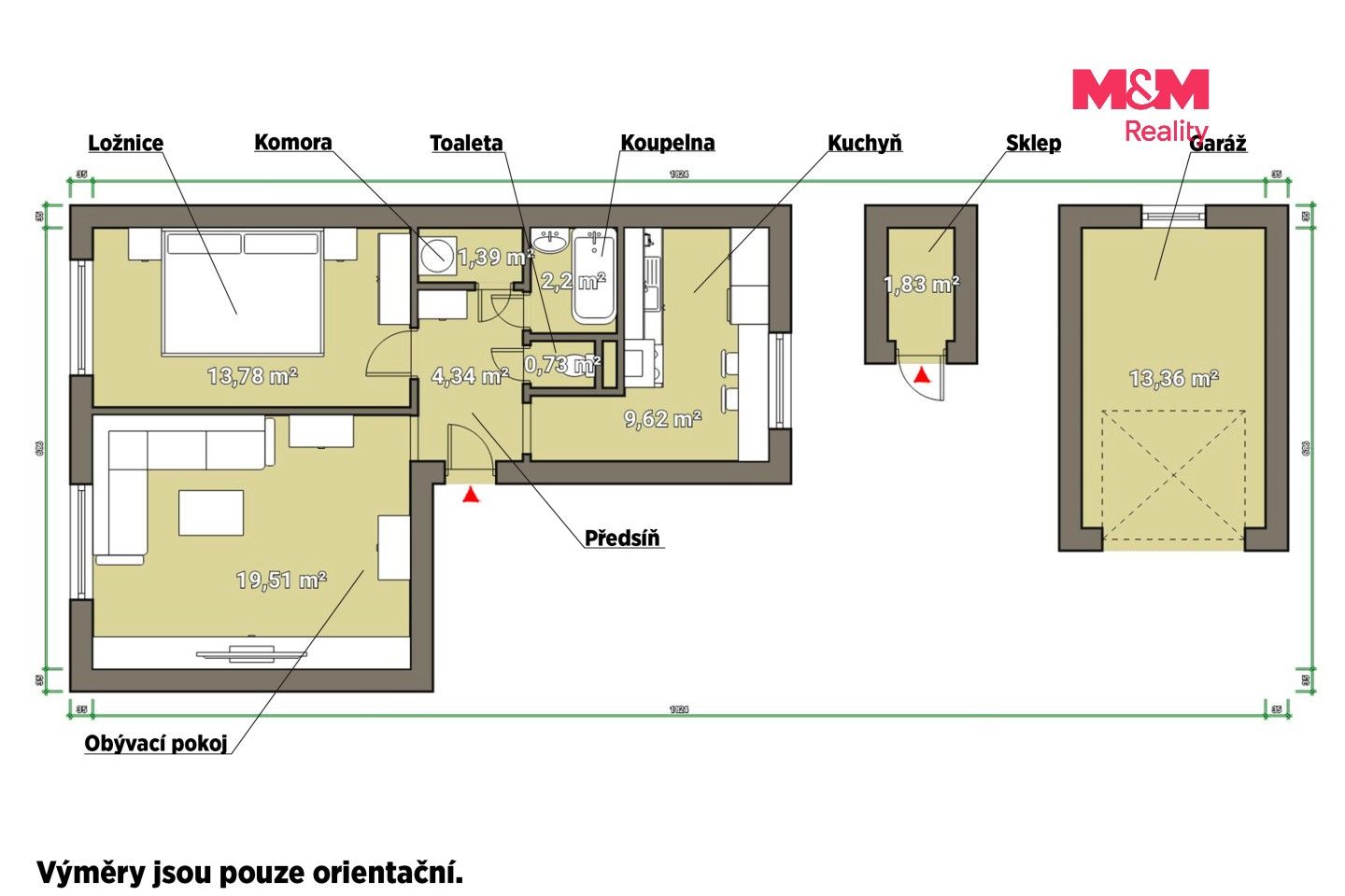 Pronájem byt 2+1 - Radiová, Plzeň, 53 m² - 5