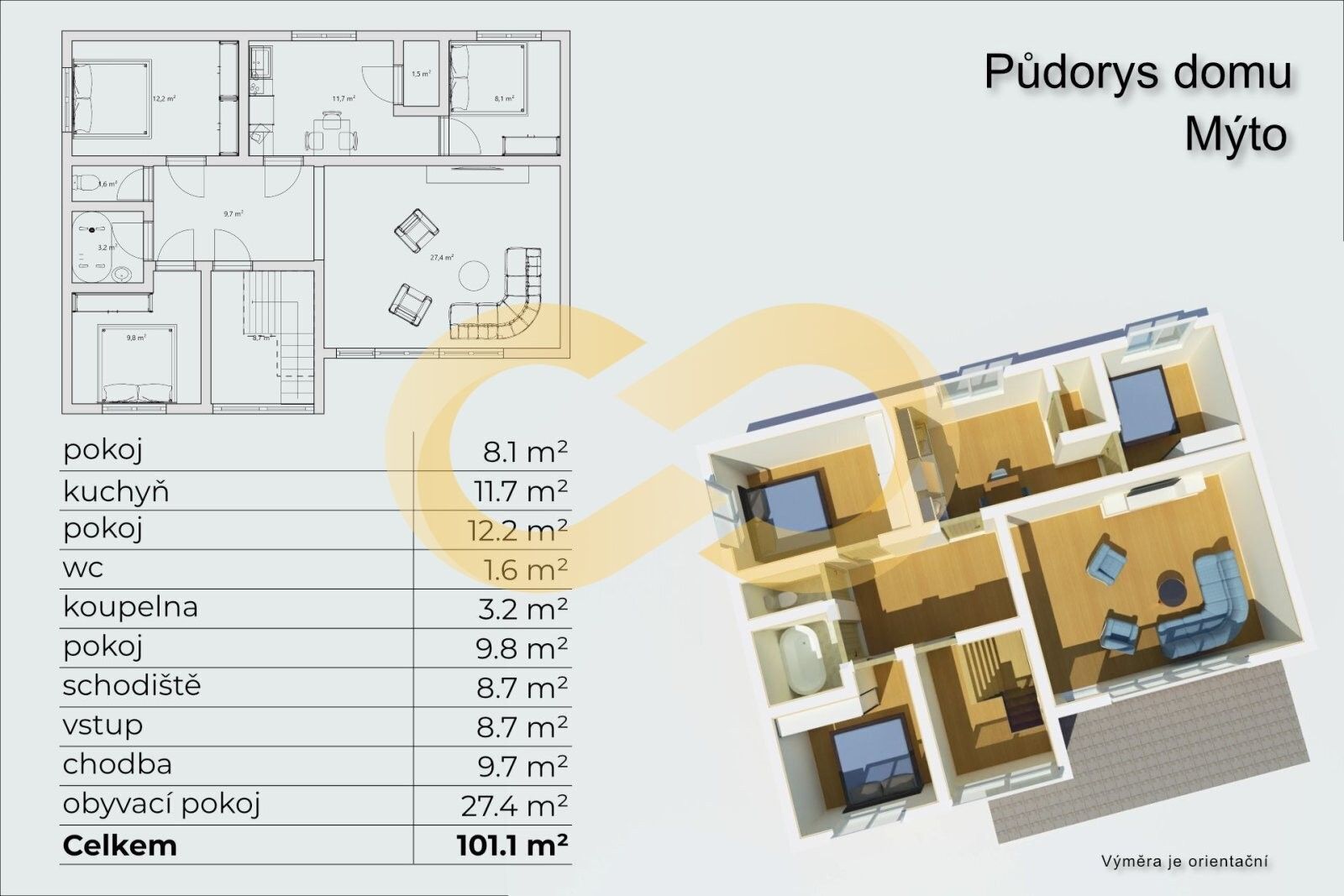 Prodej rodinný dům - Těškovská, Mýto, 118 m²