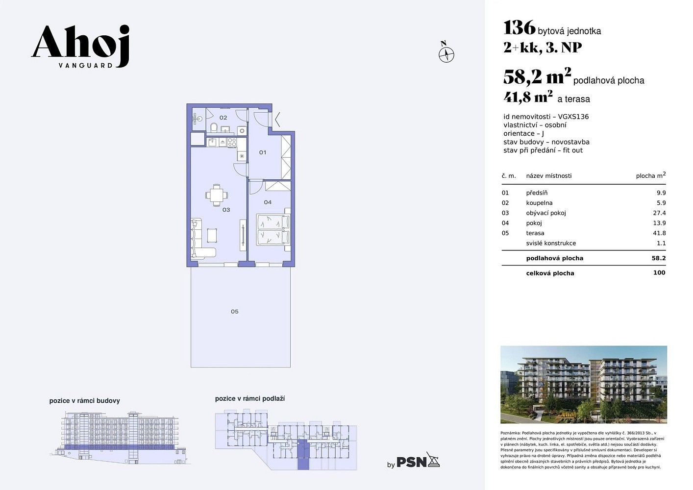 2+kk, Praha - Modřany, okres Praha 12, Hlavní město Praha, 57 m² - 2