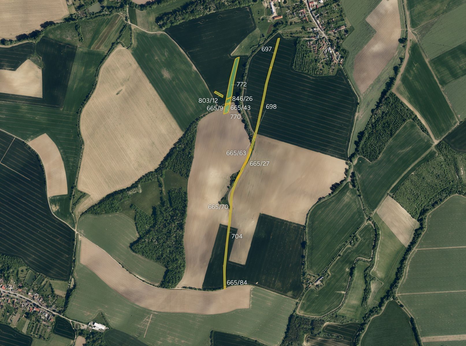 Zemědělské pozemky, Honětice