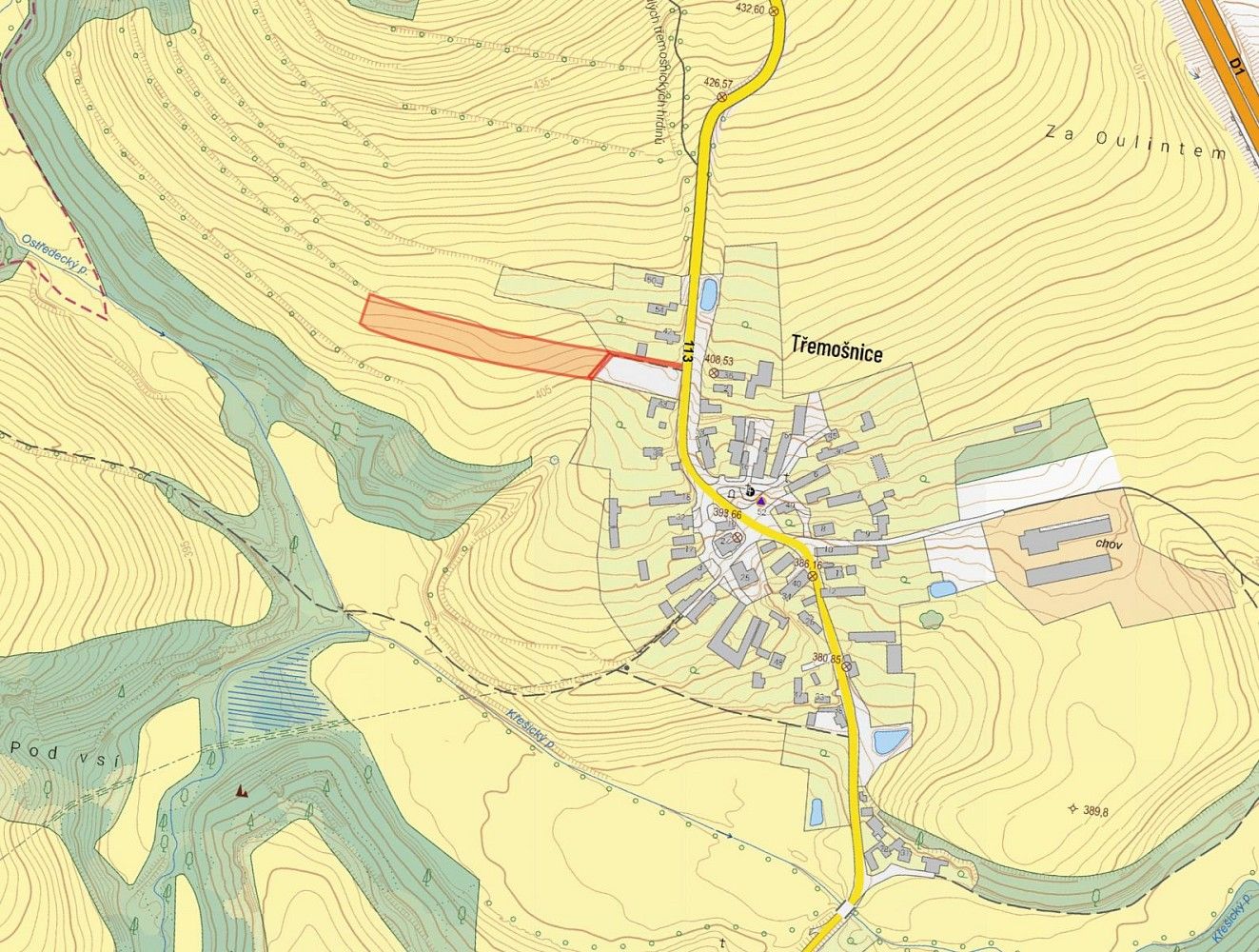Zemědělské pozemky, Ostředek - Třemošnice, okres Benešov, Středočeský kraj - 2