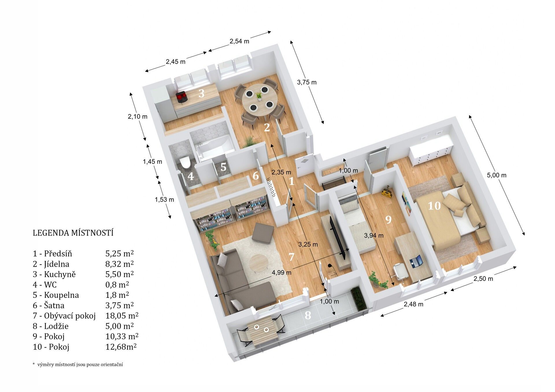 Prodej byt 3+1 - Hrusická, Praha, 72 m²